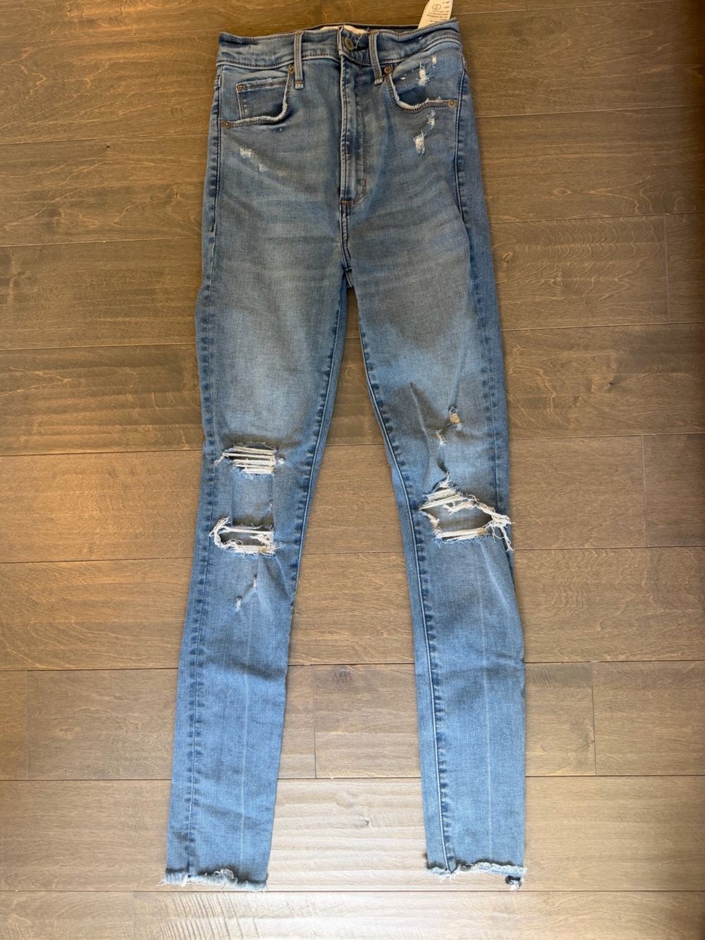 Abercrombie & Fitch Light Blue Skinny Distressed Jeans